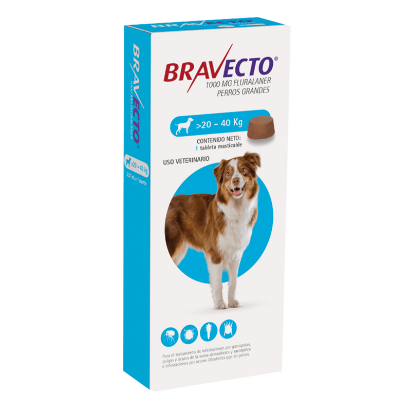 Bravecto Antipulgas para perros 20 - 40 kg