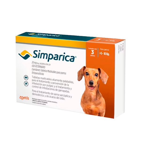 Simparica Antipulgas para perros 5 a 10 kg